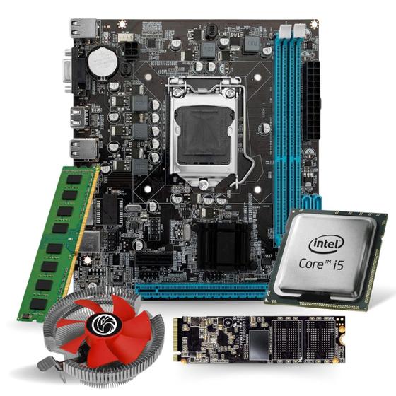 Imagem de Kit Pl Mãe H110 + Proc. I5 8500 + Mem. 16gb Ddr4 + Cooler + M.2 512gb