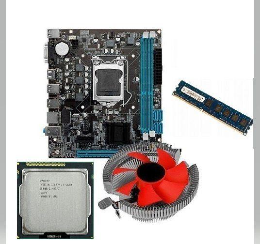 Imagem de Kit Pl Mãe H61 + Proc I7 2600 + Memoria 8 Gb Ddr3 + Cooler + Ssd 240