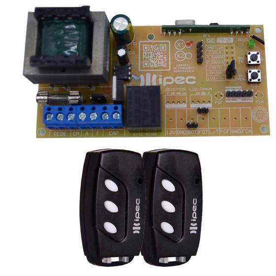 Kit Placa Central X1 Light Ipec com 2 Controles Menor preço em Kit Placa Central X1 Light Ipec com 2 Controles