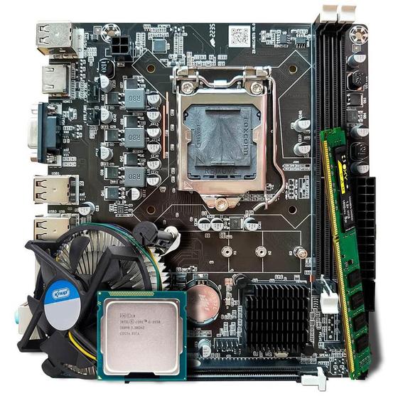 Imagem de Kit Placa Mãe H61, 1155 Cooler, Core I5-3550, Ram 8Gb Ddr3