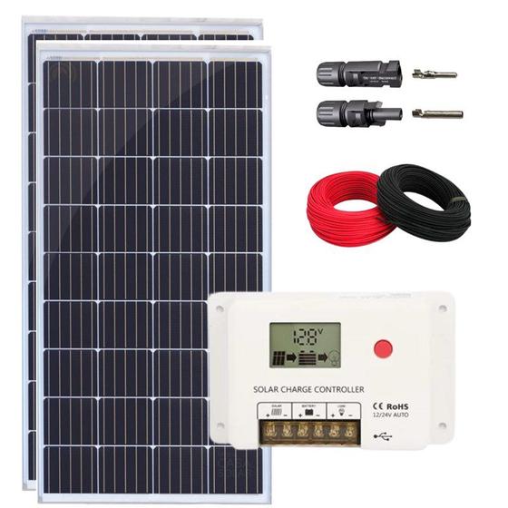 Imagem de Kit Placa Solar 310W Policristalino Painel P/ Ventilador TV