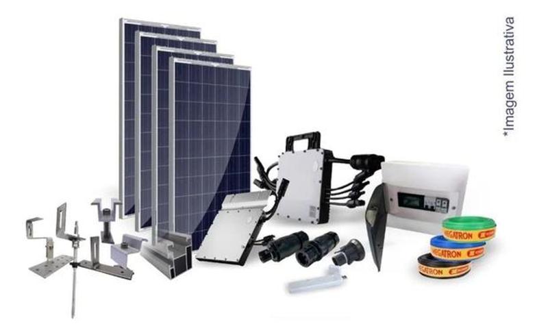 Imagem de kit placa solar usina solar 8 painel fotovoltaico 2,640 Kwp - Modesto