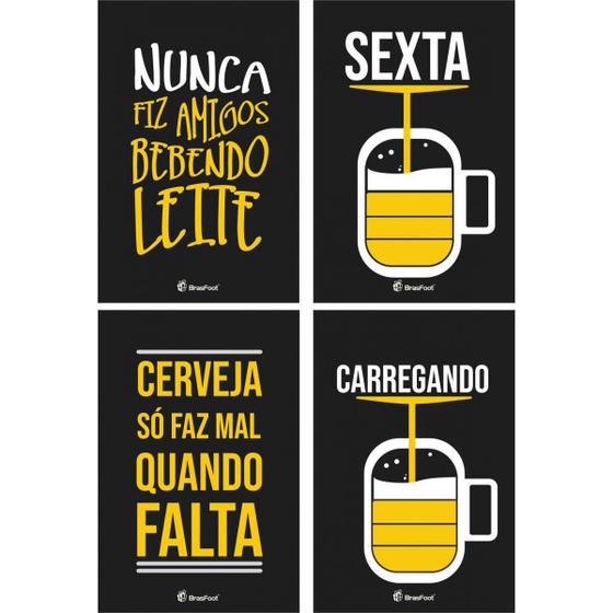 Imagem de Kit Placas Decorativas MDF CERVEJA 19x28,5