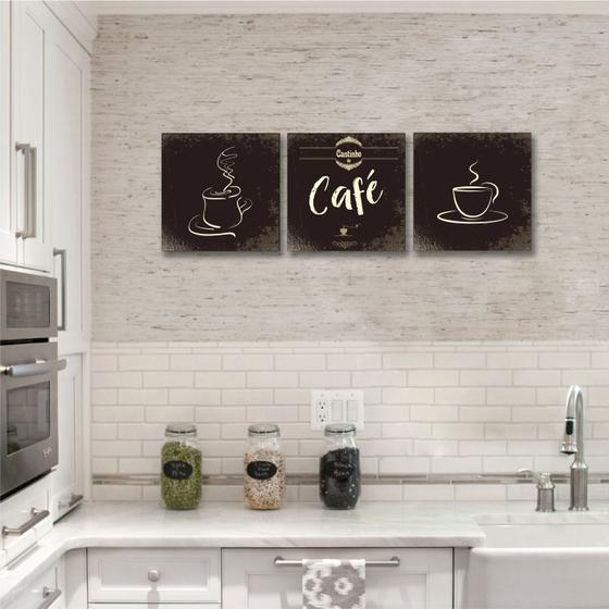 Imagem de Kit placas decorativas para cozinha - Cantinho do Café