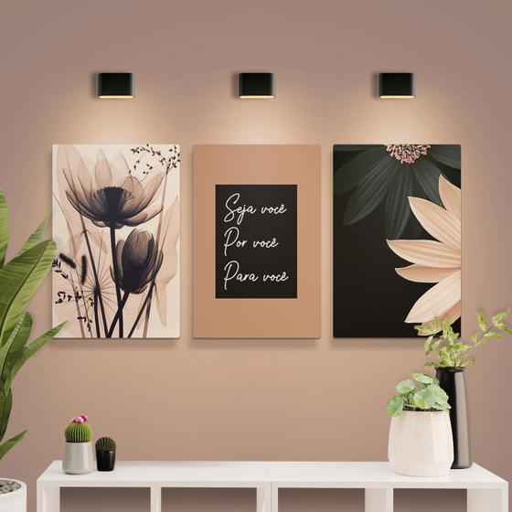 Kit Placas Quadros Decorativos 3 Peças Mdf - Seja Você Menor preço em Kit Placas Quadros Decorativos 3 Peças Mdf - Seja Você