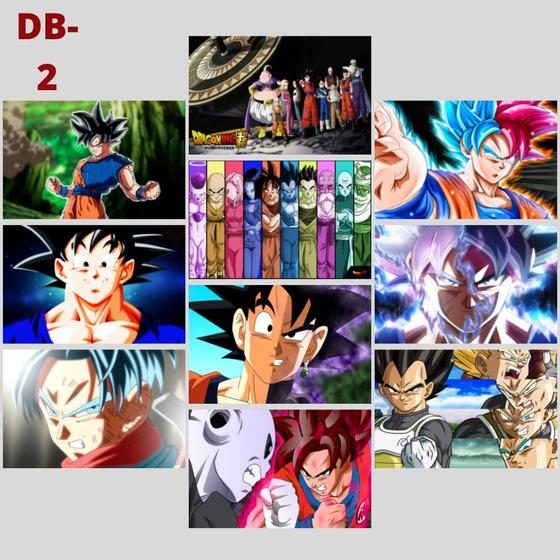 Imagem de Kit Plaquinhas Decorativas Dragon Ball Z Goku 10 Peças 13x20