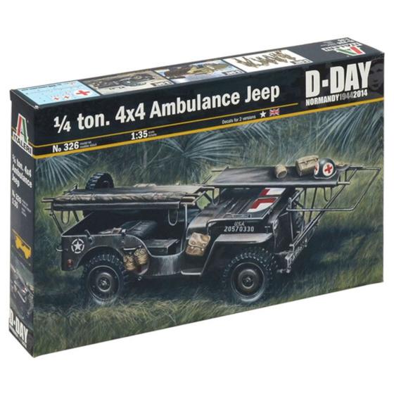 Imagem de Kit Plástico 1/4 Tonelada. Jipe De Ambulância 4X4 1/35 Italeri 0326S