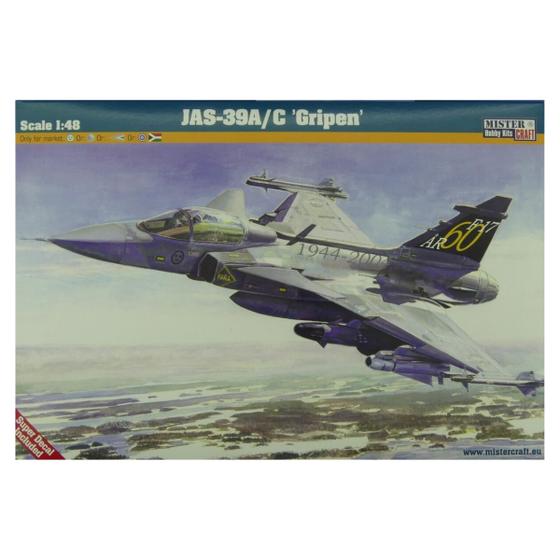 Kit Plástico Aeronave JAS-39A/C Gripen 1:48 MIS G-200 MisterCraft - Italeri Imagem de Kit Plástico Aeronave JAS-39A/C Gripen 1:48 MIS G-200 MisterCraft