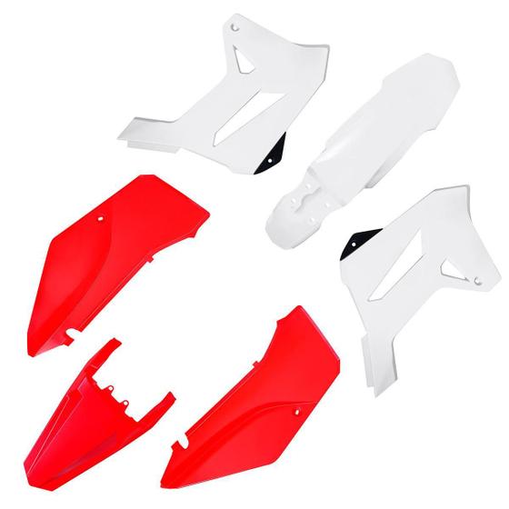 Imagem de Kit Plastico Biker R1De Xr 250 Tornado - Branco/Vermelho