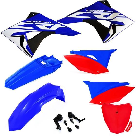 Imagem de Kit Plástico Carenagem Biker Next Crf 230 Com Number Plate e Adesivos