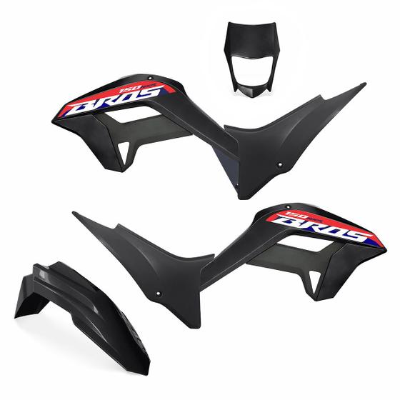 Kit Plástico Carenagem Biker Reestyle C/ Adesivos Nxr Bros 150 2009 a 2012 Menor preço em Kit Plástico Carenagem Biker Reestyle C/ Adesivos Nxr Bros 150 2009 a 2012