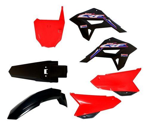 Imagem de Kit Plástico Crf230 Com Number F21 E Adesivo Amx