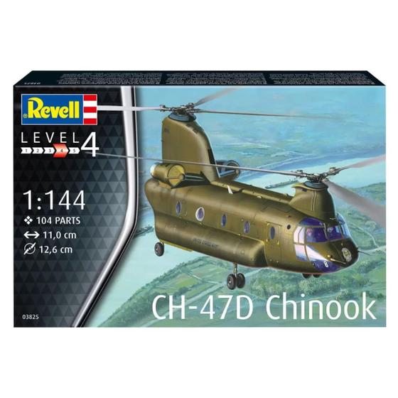 Kit Plástico Helicóptero Ch-47D Chinook 1/144 Revell 03825 Imagem de Kit Plástico Helicóptero Ch-47D Chinook 1/144 Revell 03825
