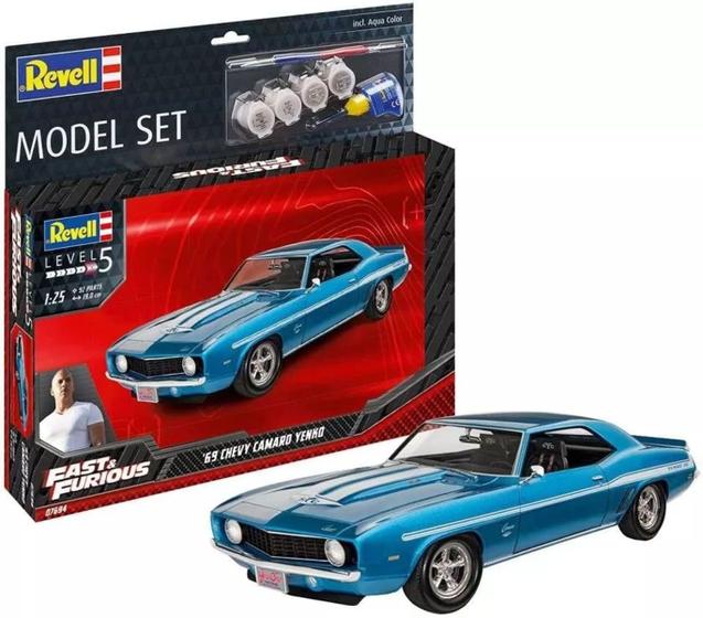 Imagem de Kit Plástico Velozes & Furiosos Chevy Camaro Yenko 1969 1:25 Revell 67694