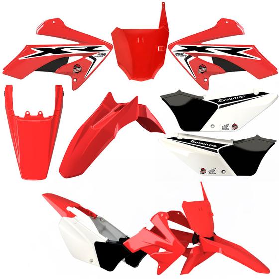 Imagem de Kit plástico xr 250 tornado sport number 2006-2007-2008 amx