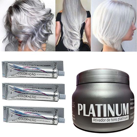 Imagem de Kit Platinum 1 Masc. 250g e 3 Tinta Nº12.21 Mairibel/Hidraty