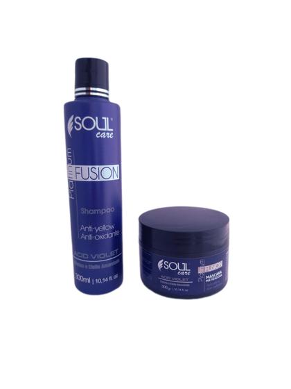 Imagem de Kit Platinum Silver Blond Matizador Soul Care 300 Ml