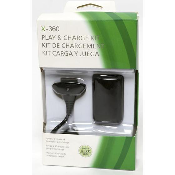 Imagem de Kit Play And Charge Bateria Controle X box 360 + Cabo Usb
