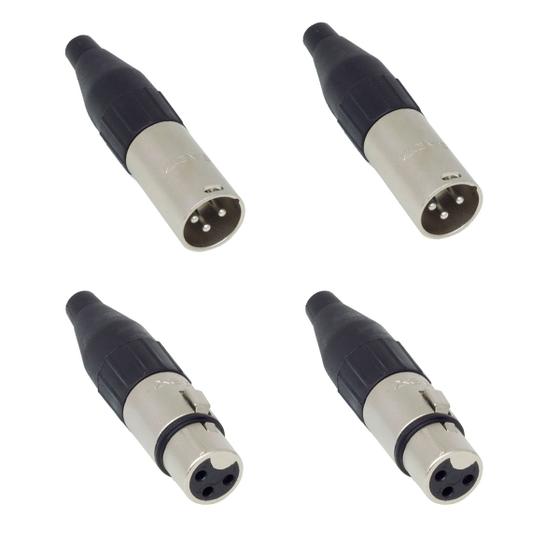 Imagem de Kit plug santo angelo 2 xlr femea e 4 macho e 2 p10 mono