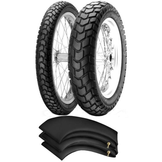 Kit Pneu Bros 150 Bros 160 Xtz 150 Crosser 110/90-17 + 90/90-19 Mt60 Pirelli Menor preço em Kit Pneu Bros 150 Bros 160 Xtz 150 Crosser 110/90-17 + 90/90-19 Mt60 Pirelli