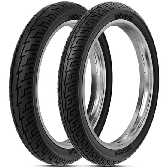 Kit Pneu Dianteiro/traseiro Moto Cg 125 Cc - Kit200014 - Rinaldi Menor preço em Kit Pneu Dianteiro/traseiro Moto Cg 125 Cc - Kit200014 - Rinaldi