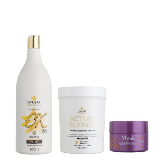 Imagem de Kit Pó Descolorante Active Blond + OX 30 + Matizadora 300g