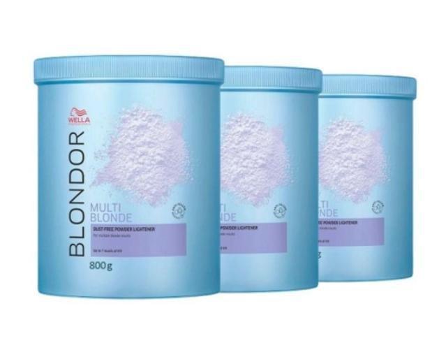 Kit Pó Descolorante Blondor Multi Blonde 800G 3Und - Wella Menor preço em Kit Pó Descolorante Blondor Multi Blonde 800G 3Und - Wella