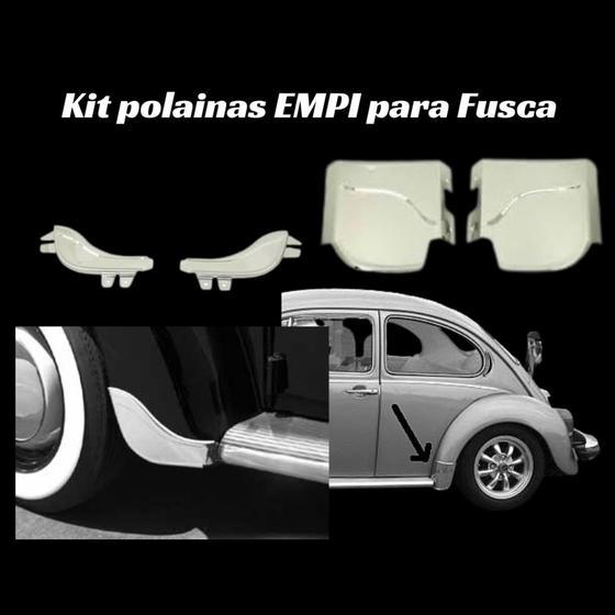 Imagem de Kit polainas EMPI em inox para Fusca