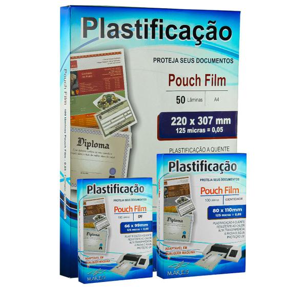 Imagem de Kit Polaseal 250 unidades Plástico para Plastificação0,05