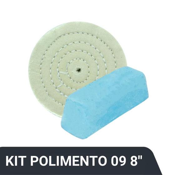 Imagem de Kit Polimento Alto Brilho  Algodão 8" - KITPGAB