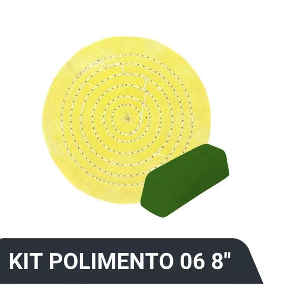 Imagem de Kit Polimento Espelhamento Amarelo 8"- KITP8-06