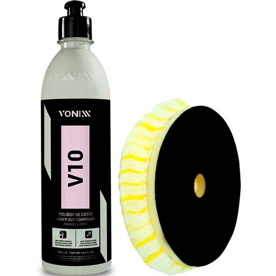 Imagem de Kit Polimento Vonixx V10 + Boina 5'' Pirulito Corte Leve Lincoln