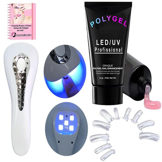 Imagem de Kit Polygel Gel Alongamento Iniciante Gel Alta Densidade Gbm