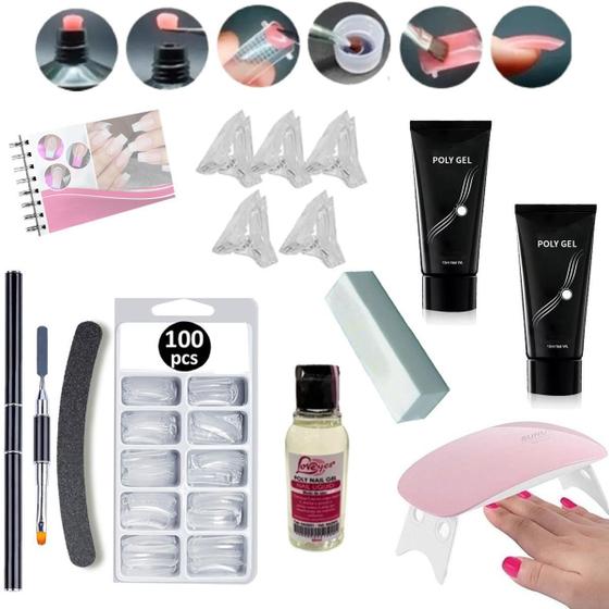 Imagem de Kit Polygel Poligel Reposição Para Alongamento Com Cabine