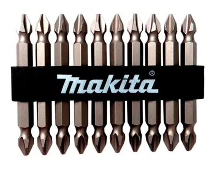 Imagem de Kit Ponteira C/ 10 Bit Ponta Dupla Philips Ph2 Makita D34366