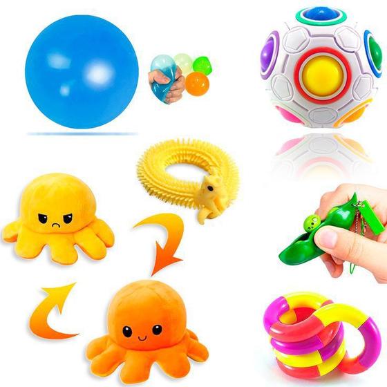 Fidget Toy Popit Lindos Kit Pop It Fidget Toys Brinquedo Anti Stress