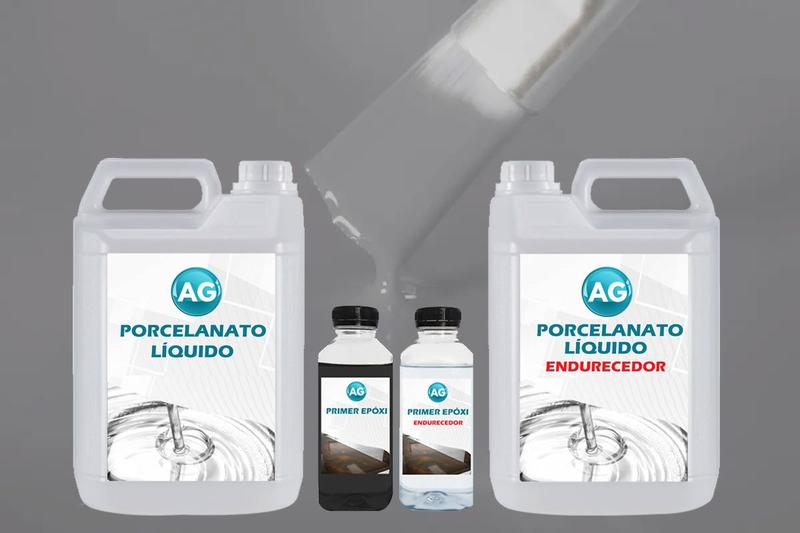 Imagem de Kit Porcelanato Líquido Cinza Platinum AG - RAL7036 por M²