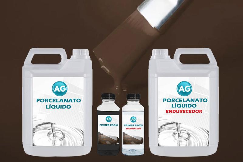 Imagem de Kit Porcelanato Líquido Marrom Terra AG - RAL8028 por M²