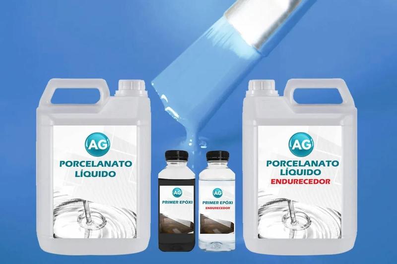 Imagem de Kit Porcelanato Líquido + Primer - Concreto, Madeira e Mais