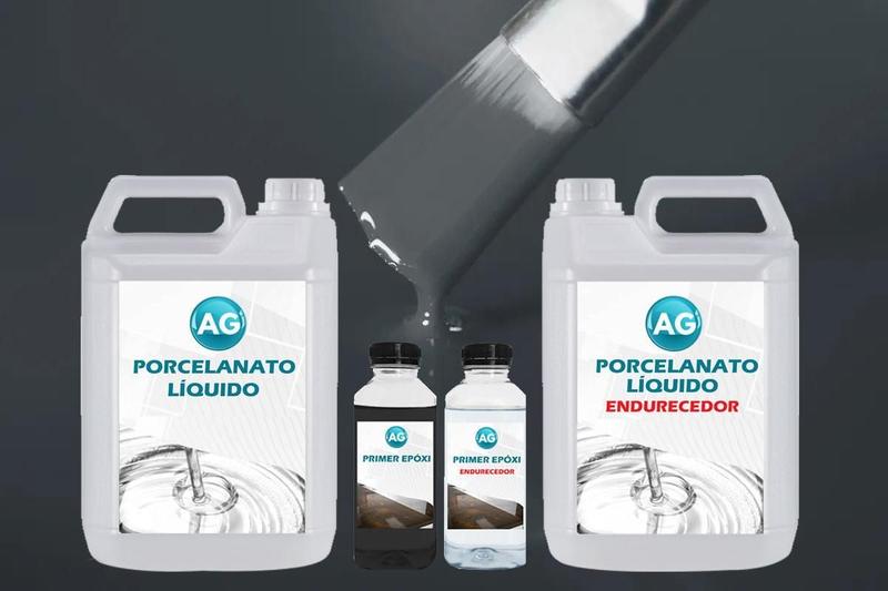 Imagem de Kit Porcelanato Líquido + Primer - Concreto, Madeira e Mais