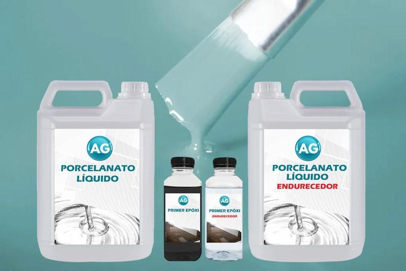 Imagem de Kit Porcelanato Líquido Turquesa Pastel Ag - 6034 Por M