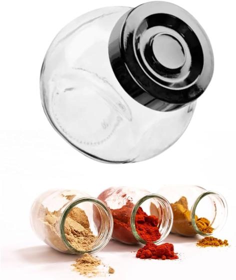 Imagem de kit porta condimento 3 potes em vidro 180 ml