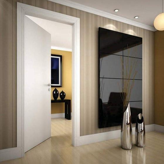 Kit Porta de Madeira 210x60cm Lisa Laqueada Direita Moldufama Menor preço em Kit Porta de Madeira 210x60cm Lisa Laqueada Direita Moldufama