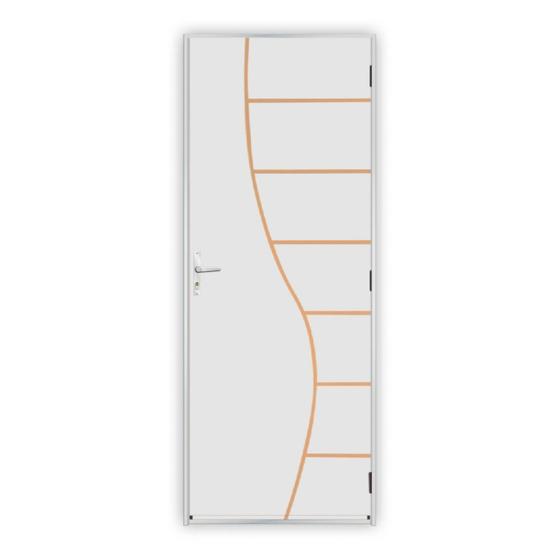 Imagem de Kit Porta de Madeira Decorada 212x75cm com Batente de Alumínio 3,6cm Cantareira MGM