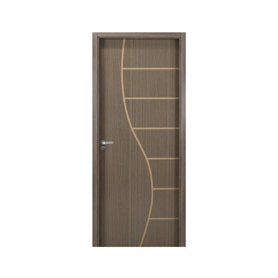 Imagem de Kit Porta de Madeira Decorada 215x94cm com Batente de MDF Ultra 10cm Cantareira MGM