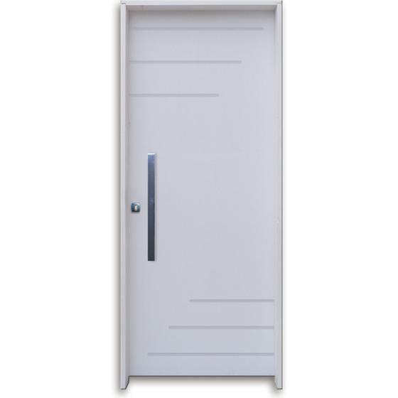 Kit Porta De Madeira Milano HDF Primer Com Puxador Reto 2,10 X 0,82 Esquerda Linha Uni Menor preço em Kit Porta De Madeira Milano HDF Primer Com Puxador Reto 2,10 X 0,82 Esquerda Linha Uni