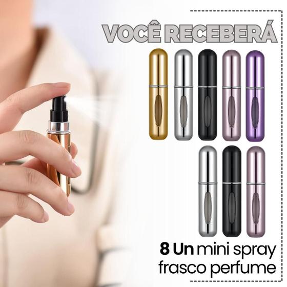 Imagem de Kit Porta Perfume Mini Frasco 5ml Recarregável Portátil - Escolha Seu Kit