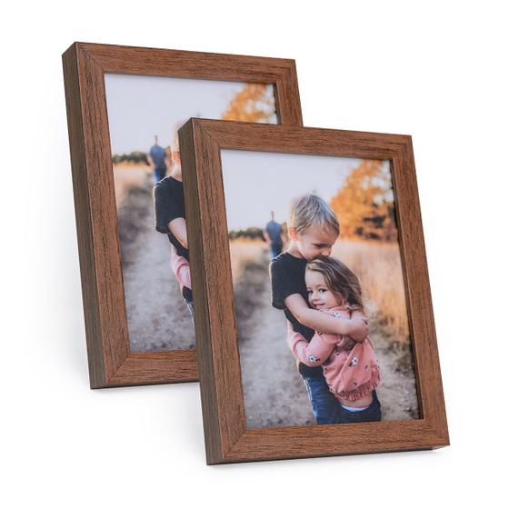 Imagem de Kit Porta Retrato 15x21 C/ Vidro Fotografia Decorações De Mesa e Parede Moldura Para Casa Fotos Família Namorados