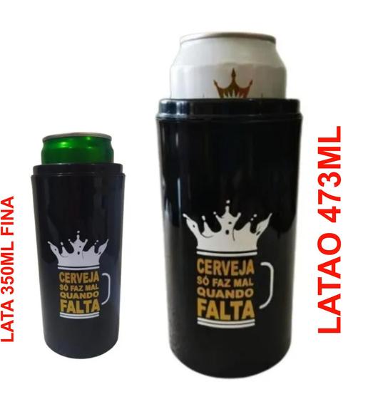 Imagem de Kit Portas Cervejas 1 Lata Slim 350 Ml + 1 Porta Latão 473 Ml