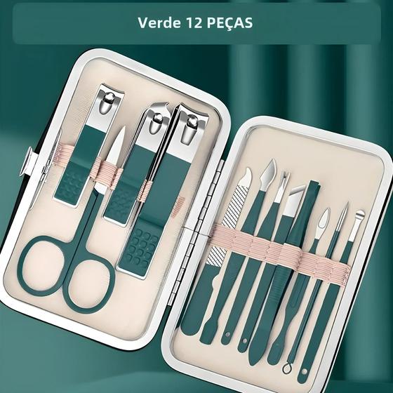 Imagem de Kit Portátil de Cortador de Unhas e Colher de Orelha - Para Homens e Mulheres